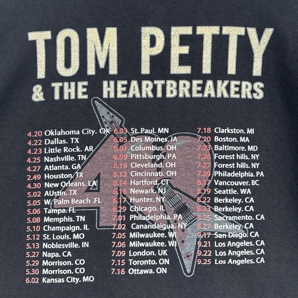 Tom Petty & The Heartbreakers Concert T-shirt 2017 40th Anniversary Tour Size 3X - Picture 4 of 5